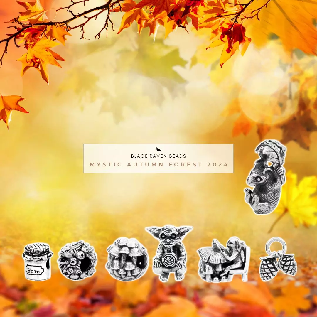 Autumn Forest collection of charm beads for bracelets