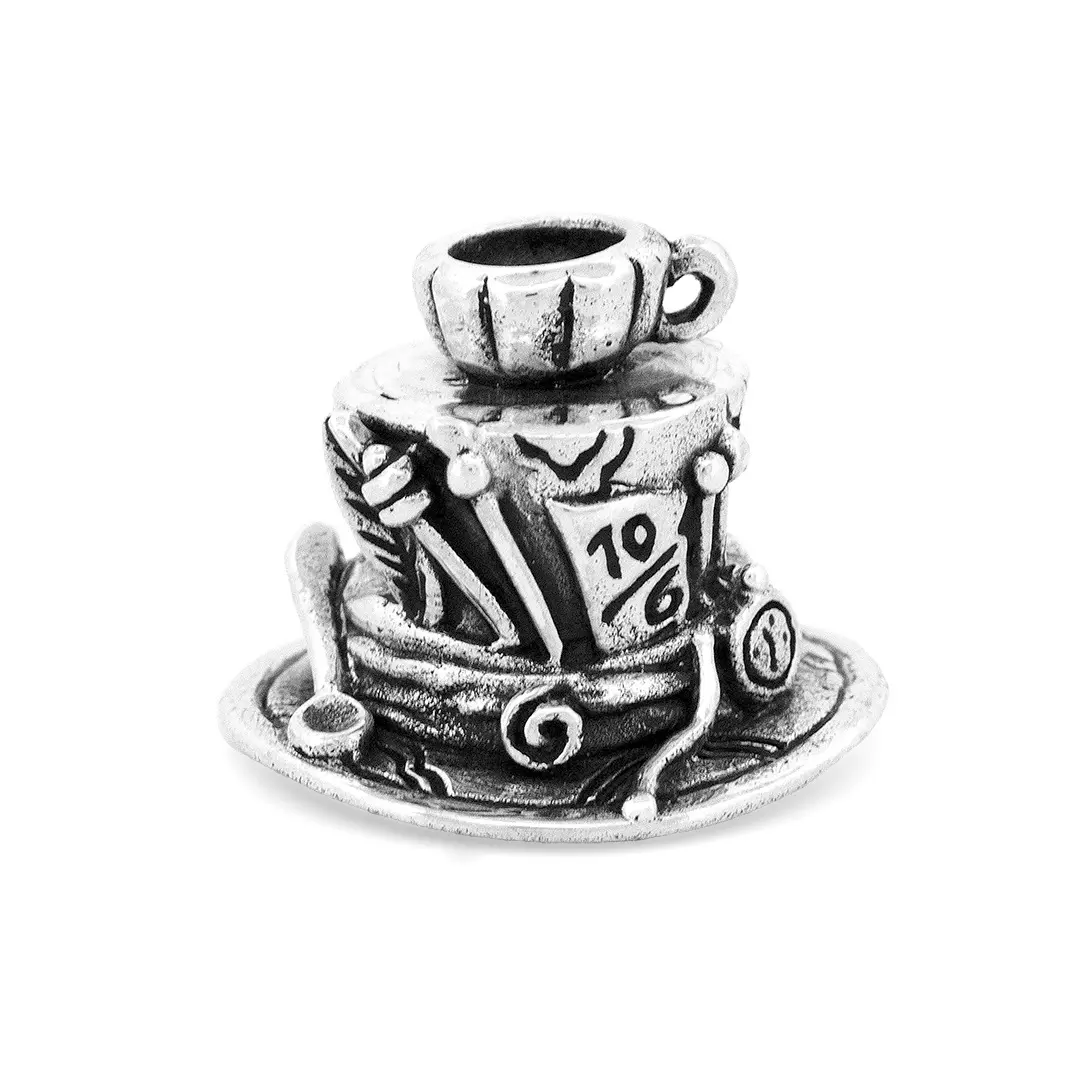 Mad Hatter Hat Charm Bead