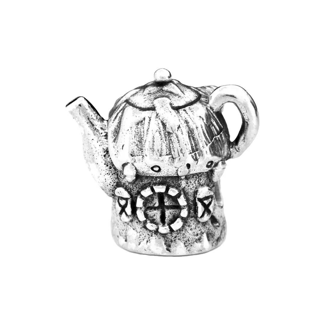 Fairy Teapot House Charm Bead