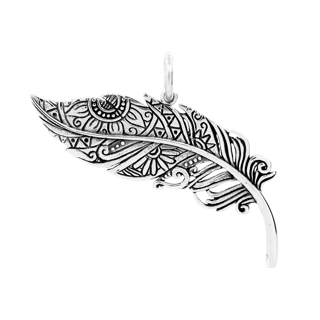 Summer Feather Pendant Charm Bead