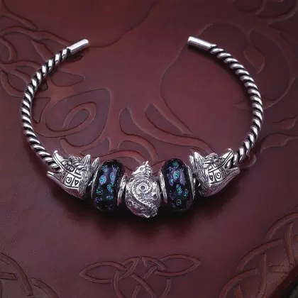 Charm Beads Bangle Dragon