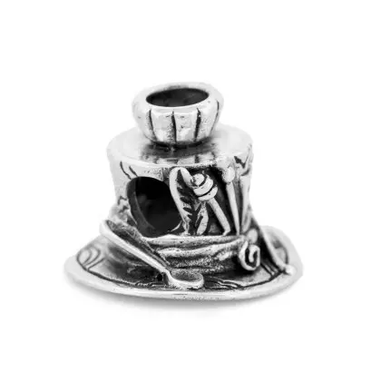 Mad Hatters Hat Wonderland Charm Bead