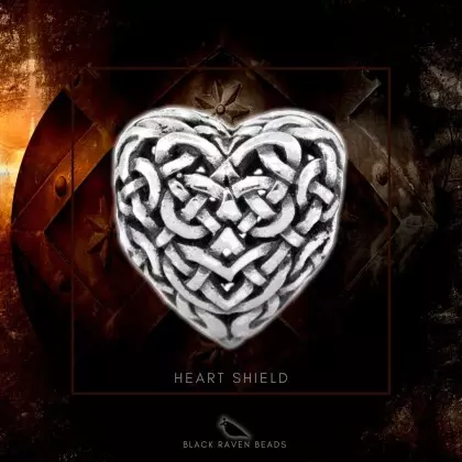 Heart Shield Charm Bead