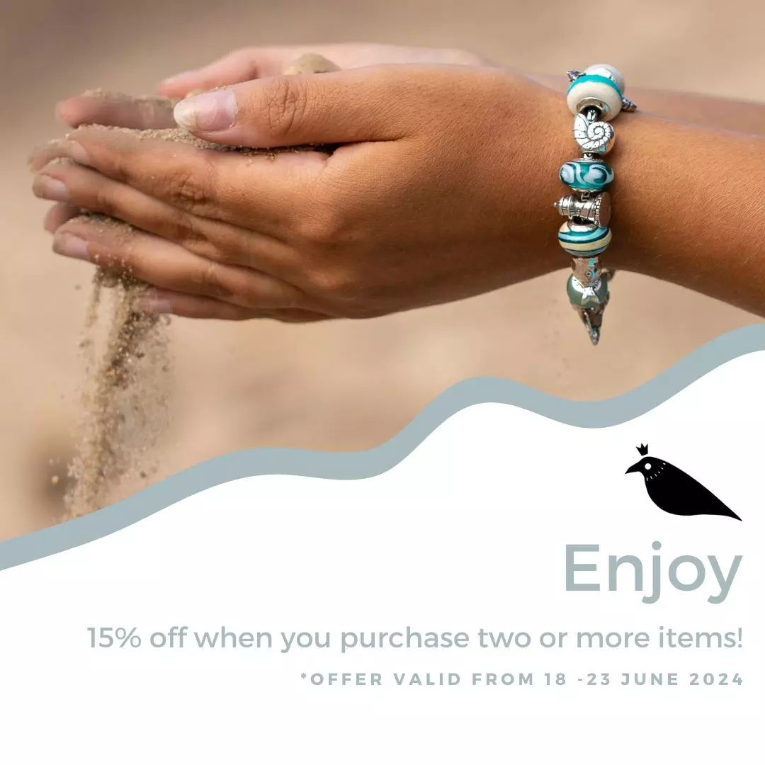 Promotion on beads for bracelets 15% off