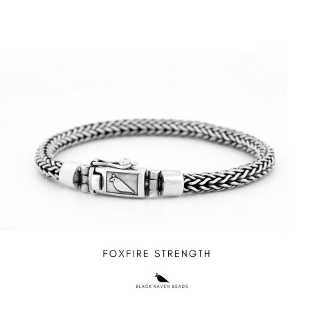 Foxfire Strength sterling silver bracelet male